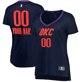 womens fanatics branded navy oklahoma city thunder fast bre-279